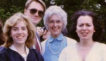 My college graduation day, with my mother, Sally Thomas (far right), my soon-to-be mother-in-law, Mary Frances Crum (middle). That's Chip peaking through at the back, and me in my graduation gown.