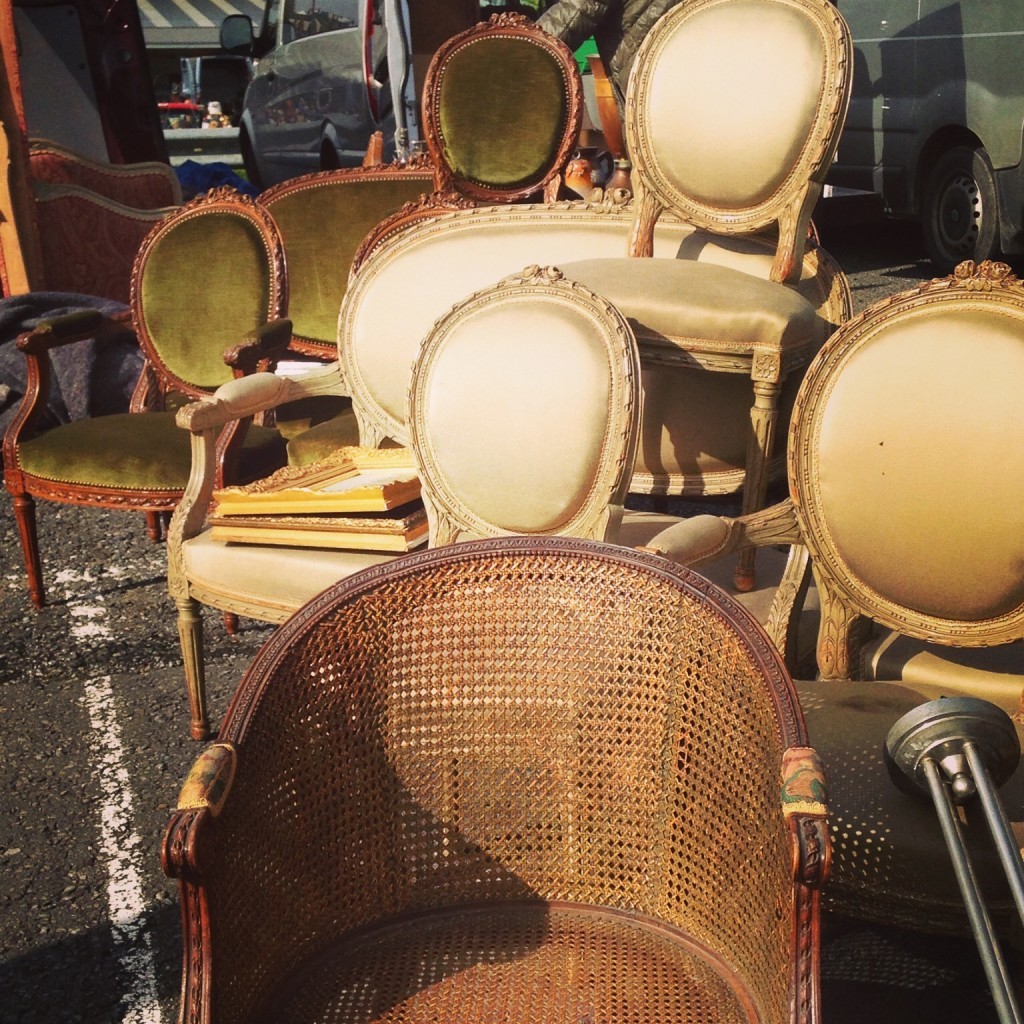 I was dazzled by the sheer volume of perfect sets of french chairs - everywhere.