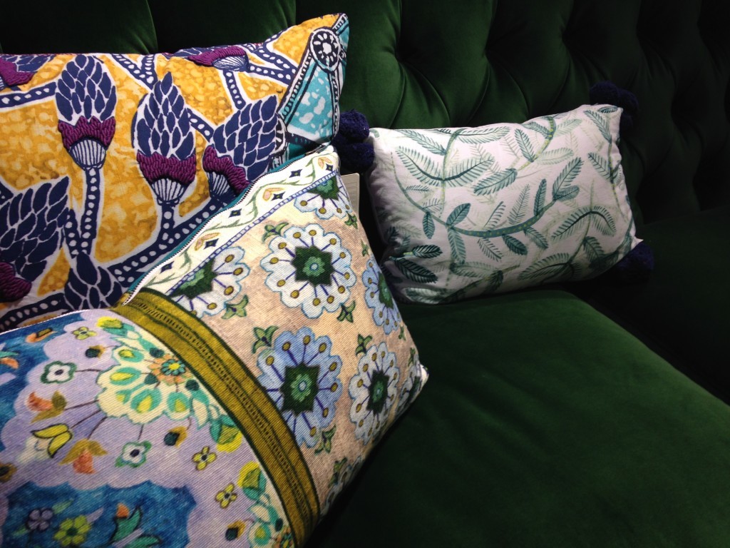 And the pretty pillows on it (all very pricey by my standards, though).