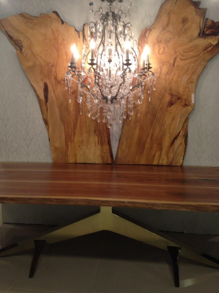 live-edge wood table