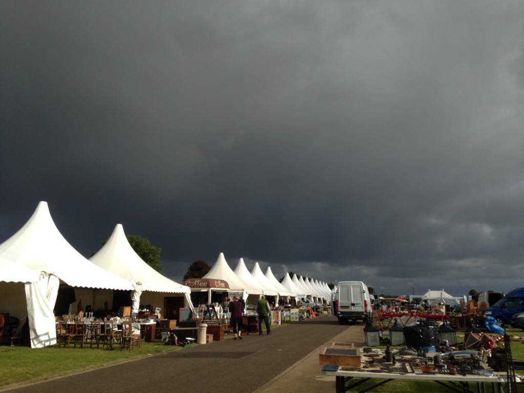 The spectacularly changeable weather at the Lincolnshire Antiques Fair