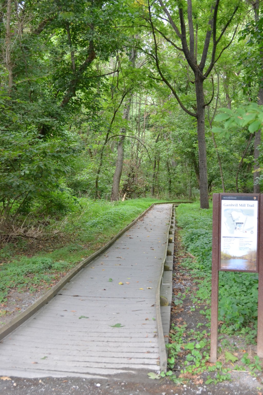 The National Park Service has created a very pleasant, walkable path through the wood, along the stream to a view of the railroad bridge where the Battle of the Monocacy took place.